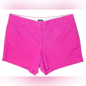 J.Crew Hot Pink Chino Shorts Size 12 Preppy Summer